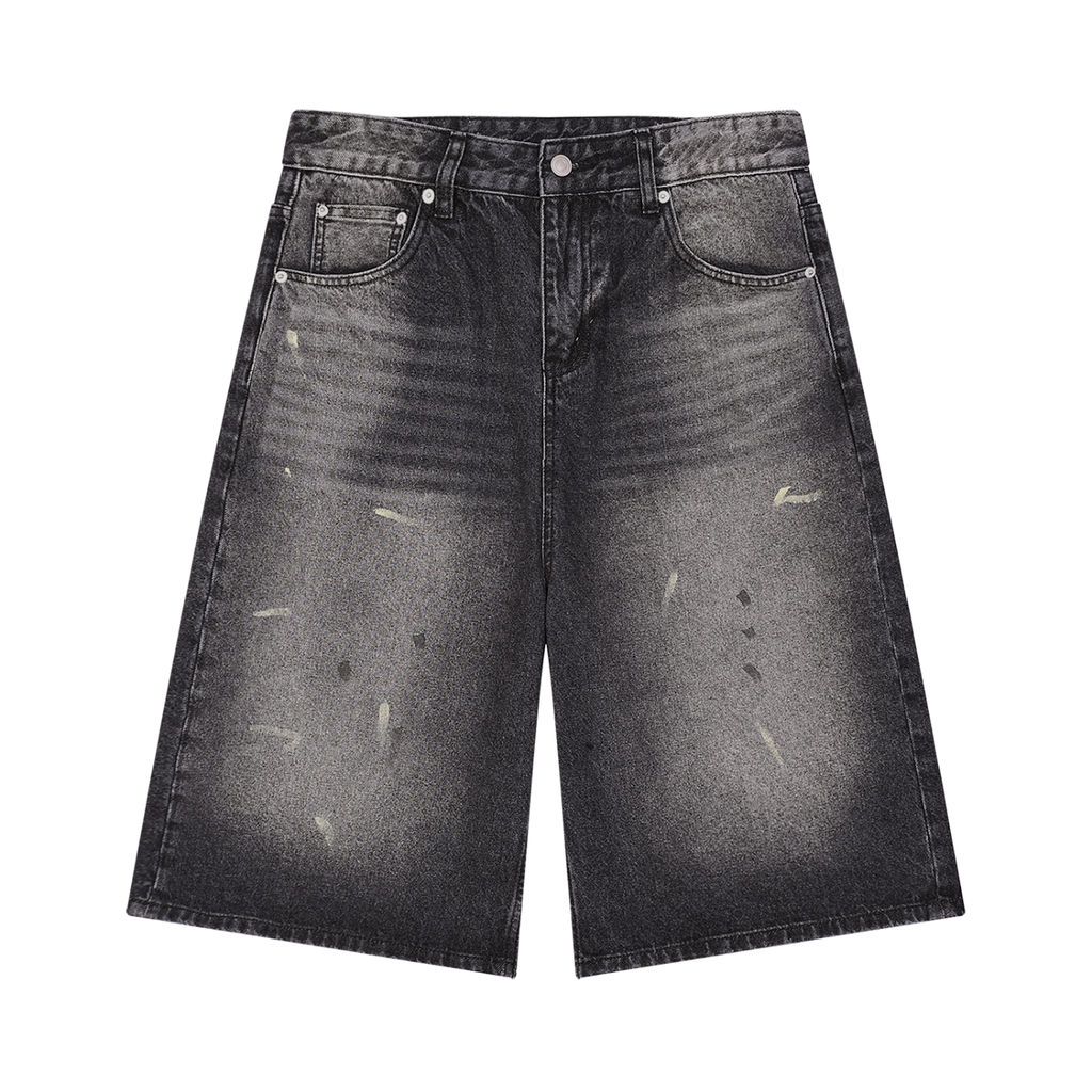 Paint Denim Shorts